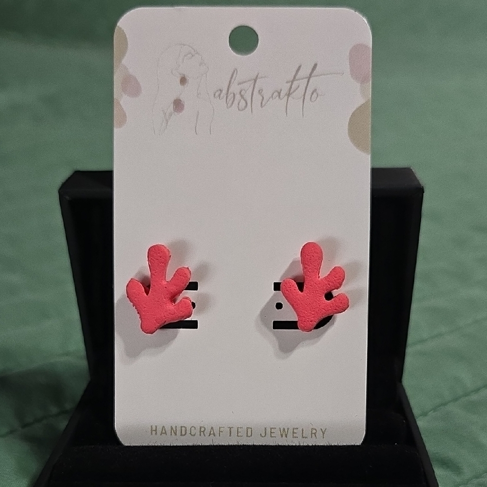 Pink Coral Earrings